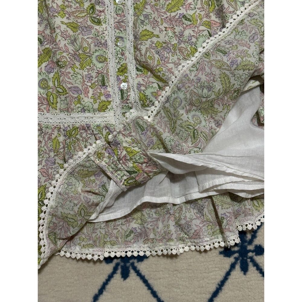 Anthropologie Love The Label Square Neck Puff Sleeve Mini Dress - Josepha Green - Picture 3 of 5